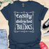 Easily distracted by bulldogs - V4 - Vintage Poster T-Shirt